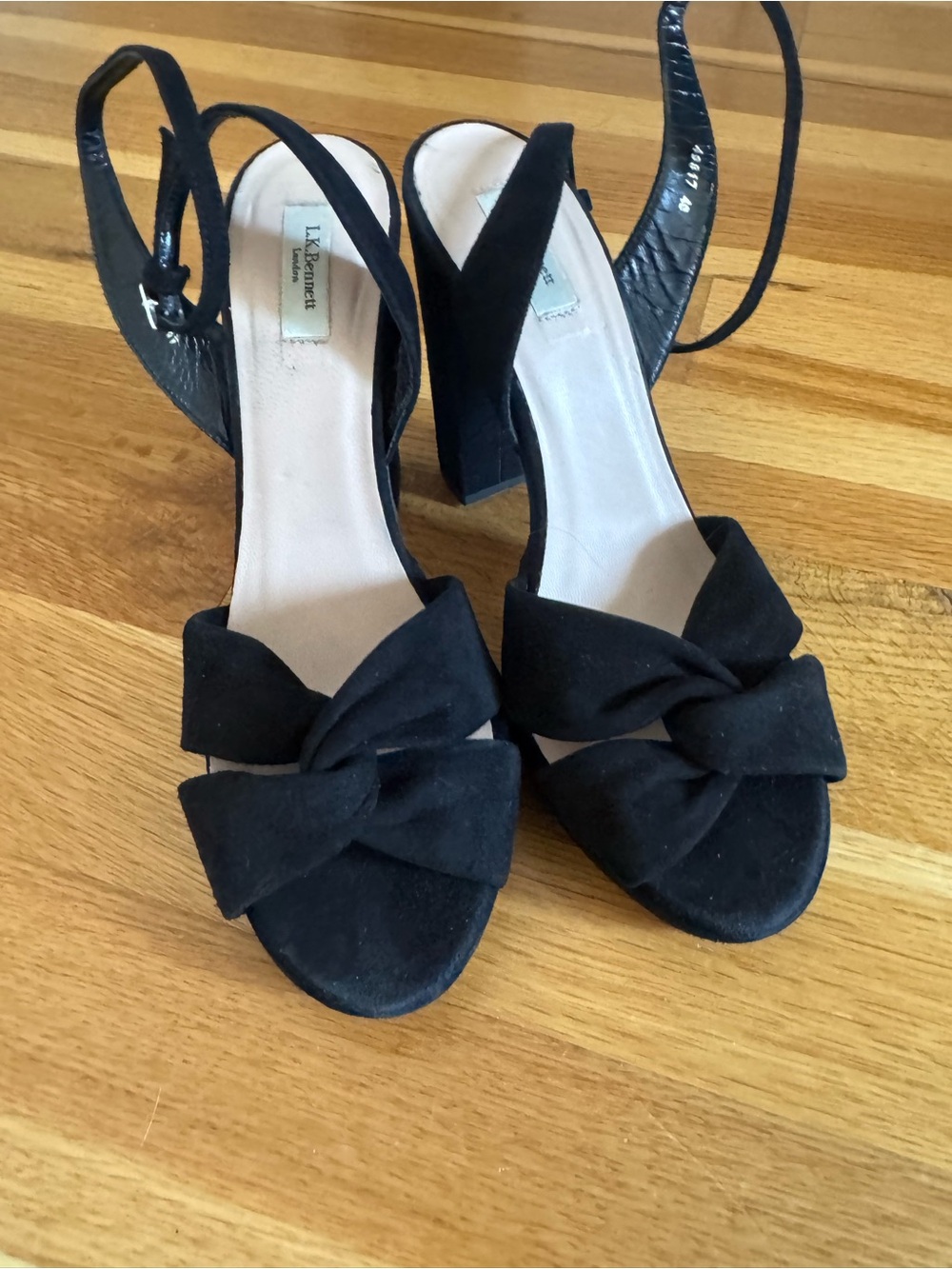 LK Bennett Black Suede Platform Heels